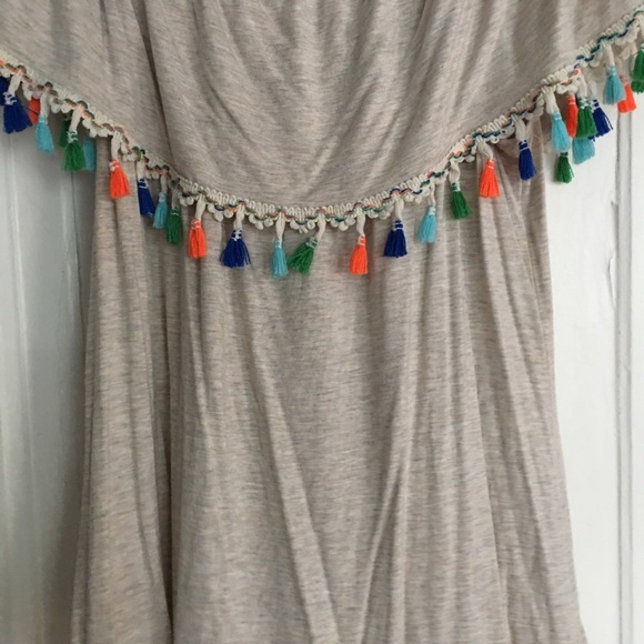 Pebble And Stone Off The Shoulder Top With Tassels - Picture 4 of 6